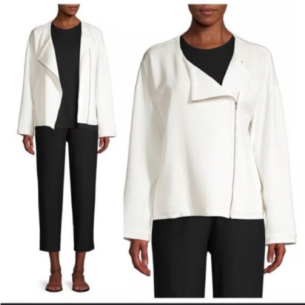 Eileen Fisher Flex Tencel Ponte Asymmetrical Jacket